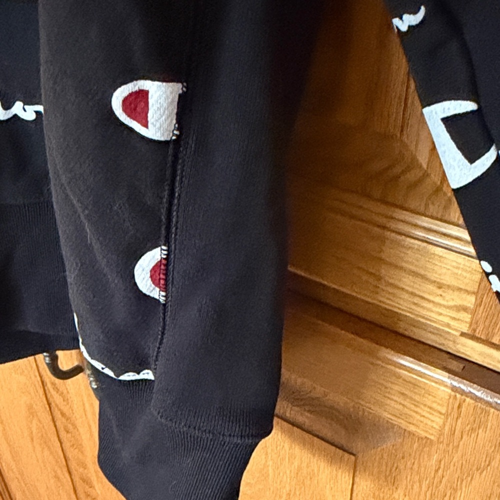 Champion All-Over Script Logo Reverse Weave Crewn… - image 4